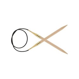 KnitPro KP35356 120 cm x 9 mm Basix Fixed Circular Needles, Birch, Natural