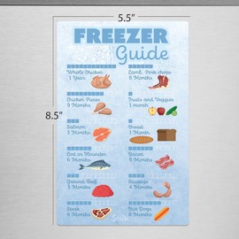 Freezer Food Storage Expiration Magnet| Fridge Your Key to Organized and Efficient Freezing| Refrigerator Storage Guide| Magnet for Meat Time Storage for Refrigerator|USA Made