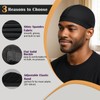 DURALA Adjustable Wave Caps for Men, Premium Elastic Stocking Cap