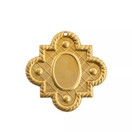 Yummy Treasures 1 Hole Raw Brass Pendant with Vertical 14x10mm Setting (4)