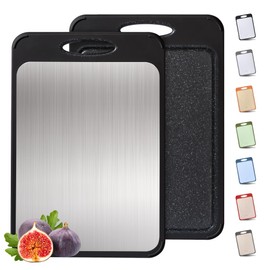 2 in 1 Stainless Steel Cutting Board with Handle Chopping Large Big Small Metal Carving Kitchen Meat Butcher Block Not Titanium Wood Bamboo Glass Marble Stone Rubber Plastic Silicone Acrylic Teak Sink