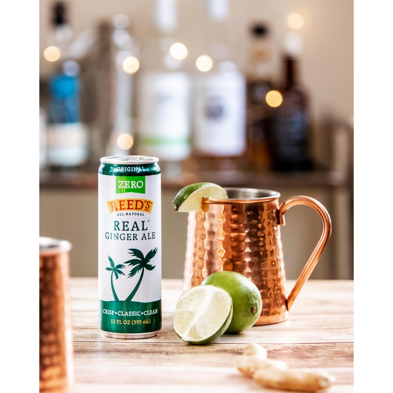 Reed's Zero Sugar Ginger Ale - Made with Pressed Organic