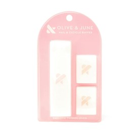Olive & June Buffer Pack | 1 Full-Size + 2 Mini Nail Buffers for Manicures and Pedicures | Gentle Multi-Grit Buffers for Cuticles, Smoothing & Nail Prep | Salon-Quality Nail Tools for At-Home Use