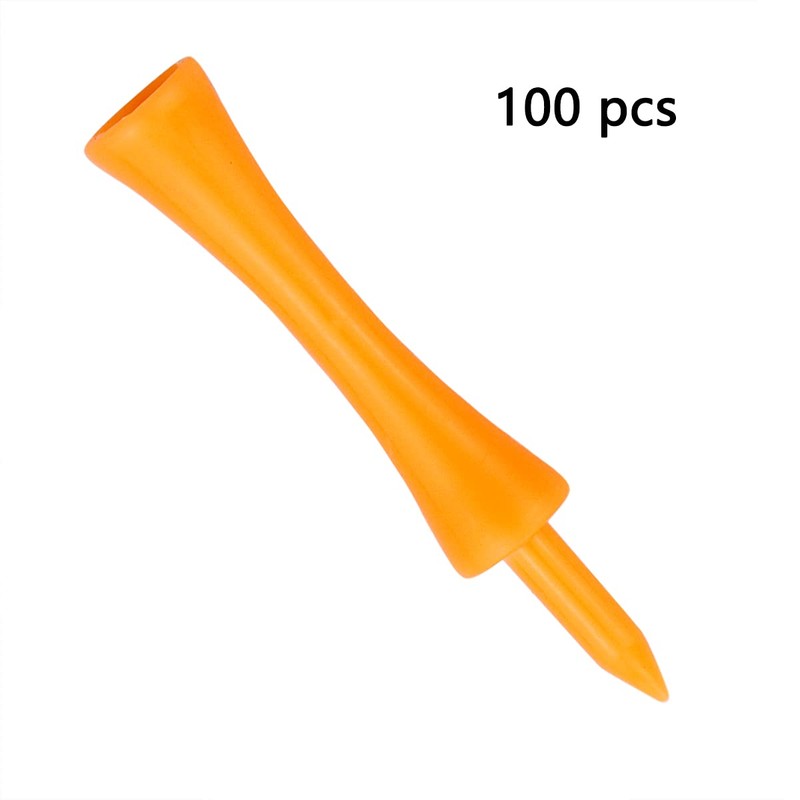 Zivisk Orange Golf Tees Plastic 70MM 100 Count Long Castle