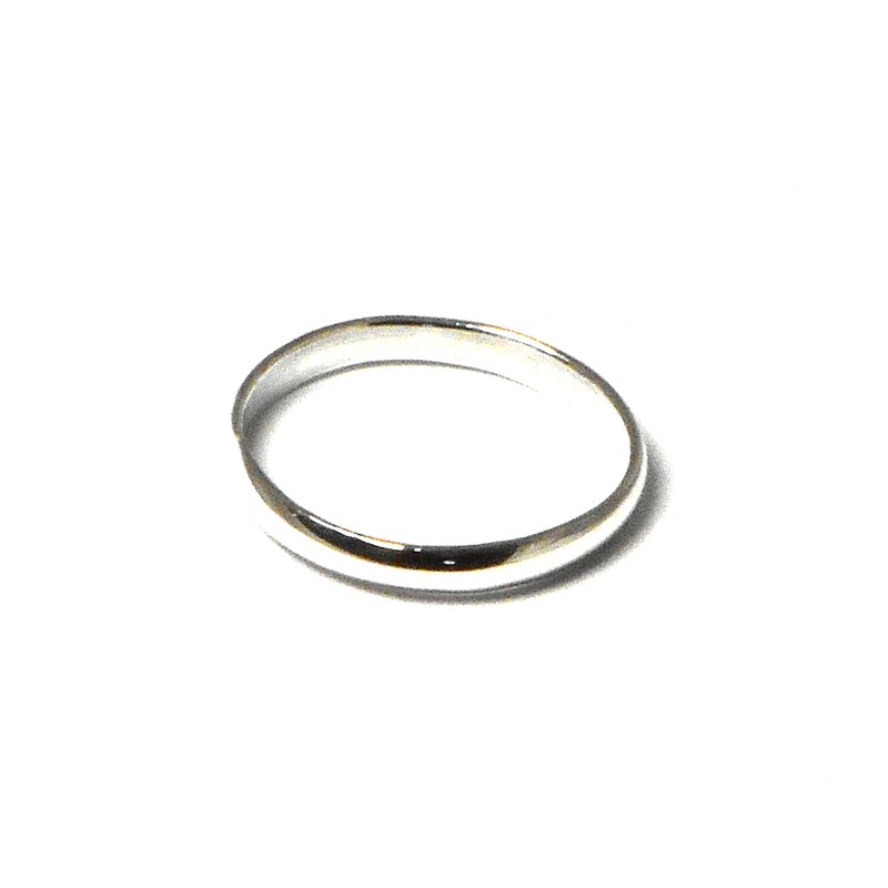 3 mm Plain Sterling Silver Ring (Size S) - (SSR3009151)