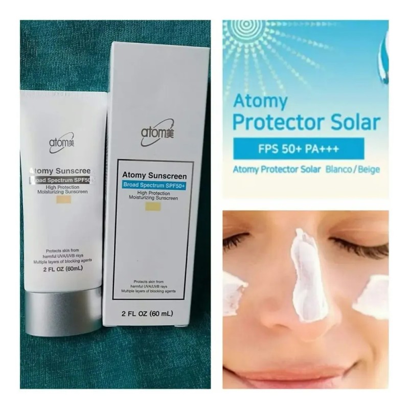 Protector Solar Atomy tono blanco Sunscreen