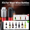 [2 PACK]Wine Bottle Stoppers，2-in-1 Vacuum Wine Stopper，1 Stainless Steel (Silver)
