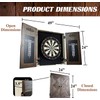 Barrington Bellevue Wood Dartboard Cabinet with 18-Inch Bristle Dartboard and