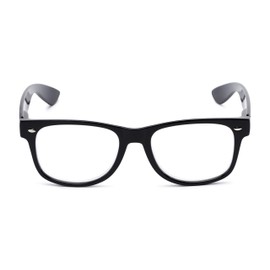 Retro Square Reading Glasses in Black by Readers.com | The Red Bluff | +1.25