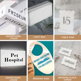 Milky White Acrylic 2 Sheets of 12"x16"White Translucent Acrylic 1/8" Thickness Cast Plexiglass with Protective Paper for Making Light Boxes, Signs,Lamps,DIY Display Projects, Craft