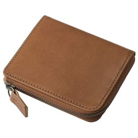Feee FE-3021 Wallet, Men's, Women's, Genuine Tochigi Leather, Thin Gusset, L-Shaped Zipper, Compact Wallet, Made in Japan