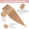 Clip-in Real Hair Extensions, Soft Hair Extensions, Straight, 8 Pieces,