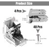 Folding Hinge, Pack of 4 Table Legs, Folding Locking Table