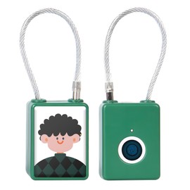 Wisetail Fingerprint Padlock, Smart Gym Locker Lock for Students, Keyless Thumbprint Combination Lock for Backpack/Luggage/Suitcase/Toolbox/Pets (Green)