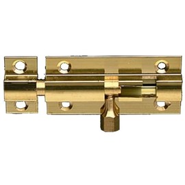 Dzina 50mm (2 Inch) Brass Door Bolt Barrel Slide Lock with Screws