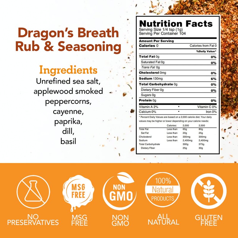 s.a.l.t. sisters Dragon's Breath Rub & Seasoning | All-Natural, Gluten