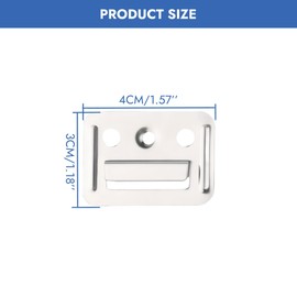 No Rust 50 Pcs Wall Panel Buckles Stainless Steel Wall Panel Clips Silver Heavy Duty Interlocking Hanging Clips 40mm × 30mm Mounting Brackets for Integrated Walls Panels, Furniture & Couch Fixings