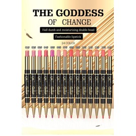 2 in 1 Double Ended Matte Waterproof Non-fade Non-sticky Lipstick (12#)