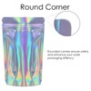 RIGHTPAK Holographic Stand Up Pouches 25 Pieces - 16cm x