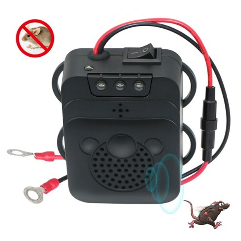 Ultrasonic Mouse Repeller 12V Professional Strong Strobe Light Electronic Car