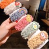 Curly fleece snap hair clip hair clip hair pin yarn accessory pretty cute / 뽀글이 양털 똑딱핀 헤어핀 머리 삔 털실 악세사리 예쁜 귀여운