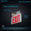 KastLite LED Emergency Edge-Lit Exit Sign, 180 Min Backup, Damp