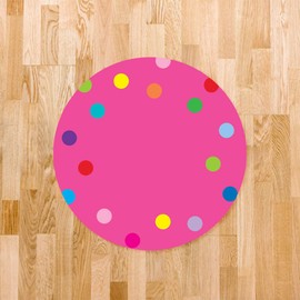 11" Dots Classroom Floor Decal (Pink)