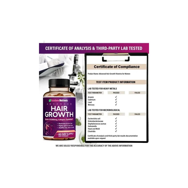24-in-1 Advanced Hair Growth Vitamins Stops Hair Loss