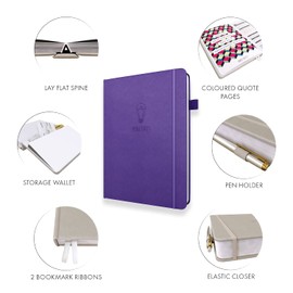 Daily Planner & hourly planner - Use this day planner to schedule your to do list - Undated weekly planner, habit tracker & organizer - LUX Productivity Classic Undated Planner (Purple)