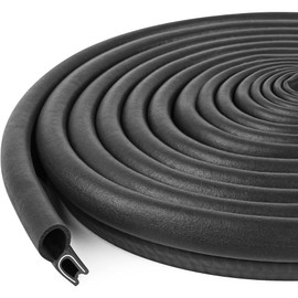 Kikerike Automotive Door Weather Stripping 30Ft Car Door Rubber Edge Trim Seal Strip Gasket with Top Bulb Easy to Install for Car Bus Camper Boat RV Truck Doors and Home Applications