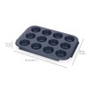 Joseph Joseph Nest™ Bake 12-Cup Non-Stick Muffin Tray, Carbon Steel,