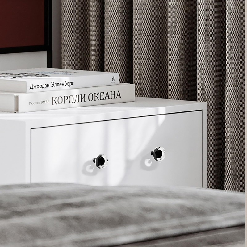 Dresser Kitchen Cabinet Drawer Knobs 4 Pack Crystal Matte Black