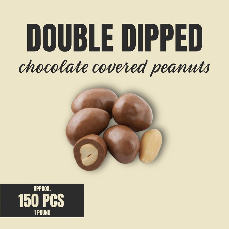 Double Dipped Peanuts Milk Chocolate Covered Peanuts (1 Pound) Wholesale