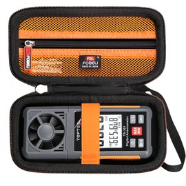 FBLFOBELI Hard Case for TopTes TS-501B Sound Level Meter/TopTes TS-301 Digital Anemometer Wind Speed Meter/TopTes TS-710 Light Meter Lux/Foot Candles Meter (Case Only) (Orange)