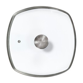 9.7-Inch Glass Lid for Victoria Square 10-Inch Square Skillet or Pan, Custom Made for Only Victoria Brand, Internal Diameter 9.7-Inch, External Diameter 10 Inch