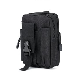 koolehaoda Tactical Molle Phone Pouch,Universal EDC Pouch Utility Gadget Belt Waist Bag for Smartphone, Tools(A50-black)
