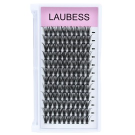 Eyelash Clusters LAUBESS Lash Clusters Individual Lashes Mixed Tray Cluster Lashes Kit DIY Lash Extensions at Home Fake Lashes Soft (40D-0.07D-14)