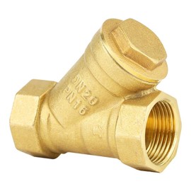Brass Strainer, 3/4" FPT Forged Brass Y-Strainer, Water Oil Gas Seperator Valve Female Thread Filter