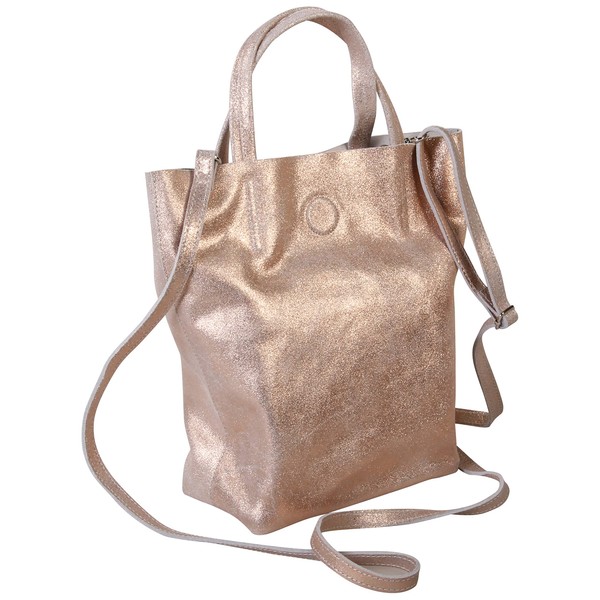 Clairefontaine 400054C Plume Bag Lamb Suede with Mother of Pearl Effect 16 x 9 x 23 cm 1 Piece Copper
