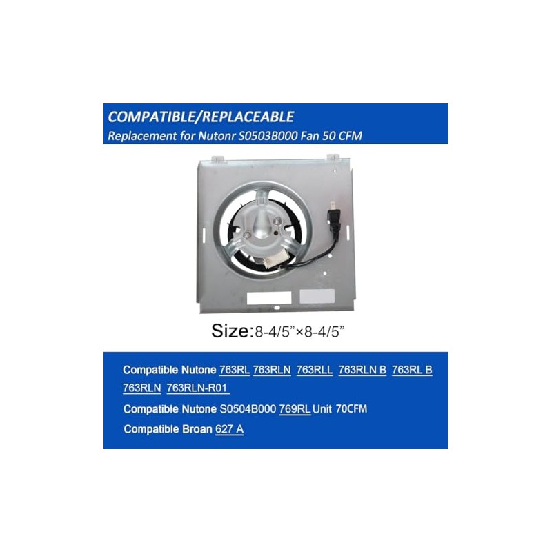 LNTTEK S0503B000 Bathroom Fan Motor Assembly Compatible with Broan NuTone,