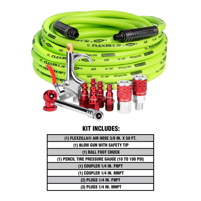 Legacy Flexzilla HFZCLB11D 3/8" x 50' Air Compressor Hose 11