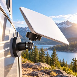 Magnetic Mount for Starlink Mini Antenna – Adjustable Angle Base for Portable Dish Positioning on Suitable Metal Surfaces