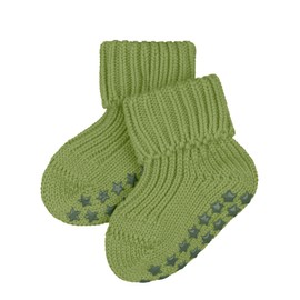 FALKE Unisex Baby Catspads Cotton Stopper Socks Non-Slip Nubs on the Sole Comfortable Skin Friendly Flat Seam Against Pressure Points Plain Breathable Sustainable Cotton 1 Pair, Green bamboo 7650