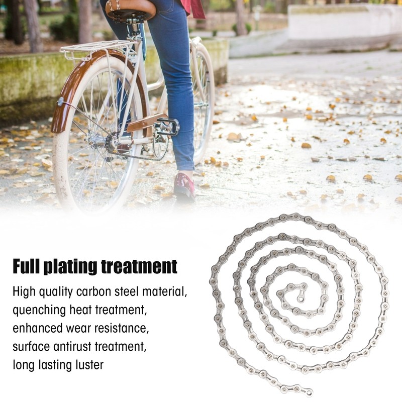 WAKE Bicycle 9 Speed Electroplated Silver Chain Mountain Road Bike
