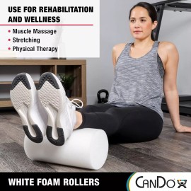 CanDo PE Foam Rollers for Exercise, Finess, Muscle Restoration, Massage Therapy - 4" x 36"
