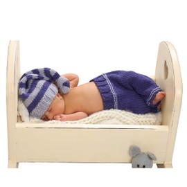 Matissa Newborn Baby Girl/Boy Crochet Knit Costume Photography Prop Hats Outfits, Cutie Angel, 0 - 12