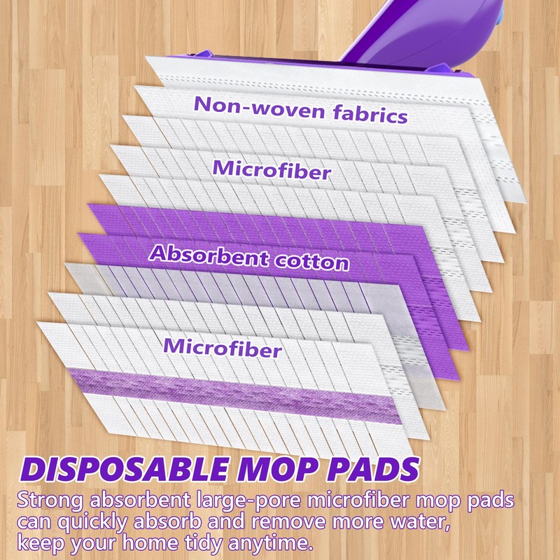 9 Count Disposable Mop Pads Refills for Swiffer WetJet, Multi