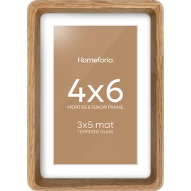 Homeforia 9x12 Picture Frame Brown, High End Dark Oak 9 x 12 Wooden Frames with Mat 7 by 10 for Wall or Tabletop, Walnut Wood Photo Frames 12x9 Matted to 7x10 Print, Tempered Glass, Wall Kit, Set of 1