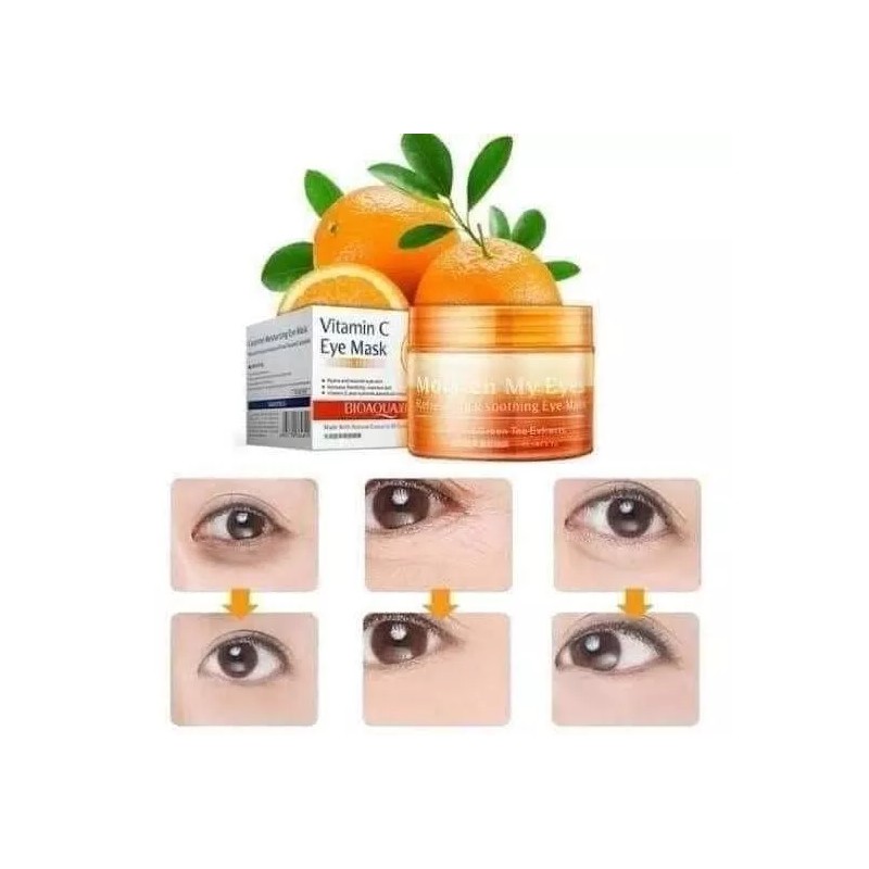 Bioaqua Mascarilla Con Extracto De Naranja Para Ojeras, Bioaqua