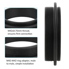 M42 Ring Adapter Male to Female Coupling 42mm-42mm Aluminum Alloy Precision Machining Adapter for Filters, M42 Mount Camera Accessory